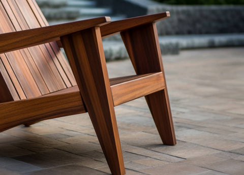 Adirondack chair made of ipe wood