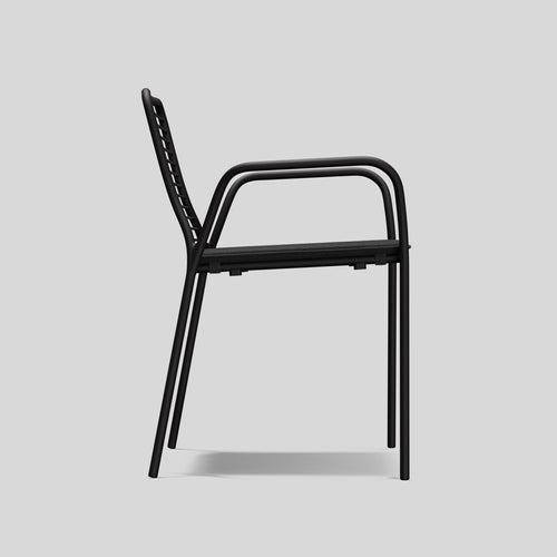 A studio photo of XY Dining Chair (Set of 2) Charcoal / Arm