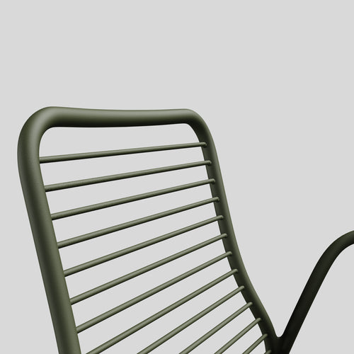 A studio photo of XY Dining Chair (Set of 2) Olive / Arm