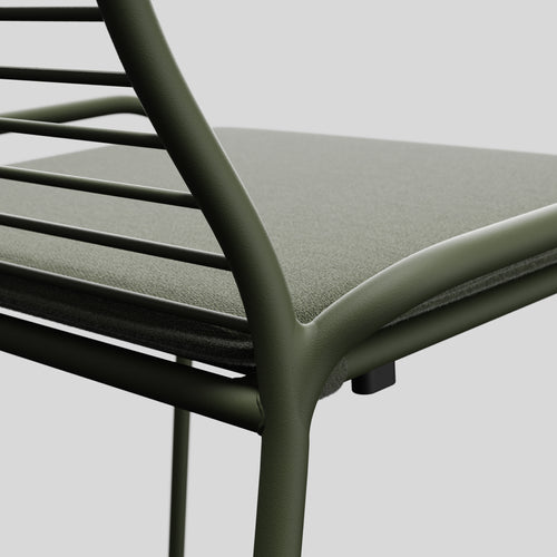 A studio photo of XY Dining Chair (Set of 2) Olive / Armless