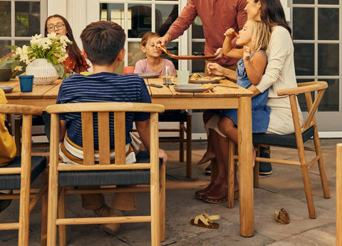 Teak outdoor dining set